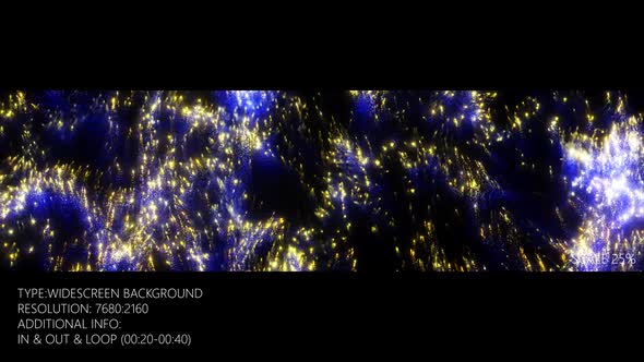 Blue Yellow Particles Background, Motion Graphics | VideoHive