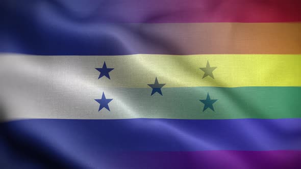 LGBT Honduras Flag Loop Background 4K alt