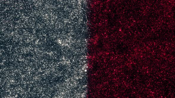 Malta Flag With Abstract Particles