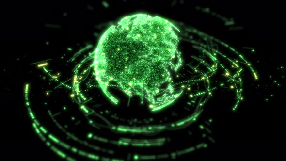 Futuristic Holographic Earth Head Up Display alt