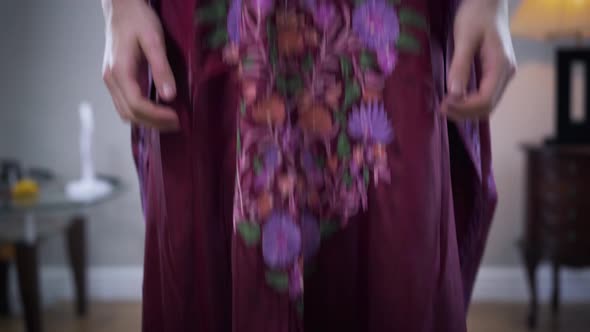 Camera Moving Up From Male Feet in Women's High Heel Shoes To Adult Caucasian Man in Dress alt