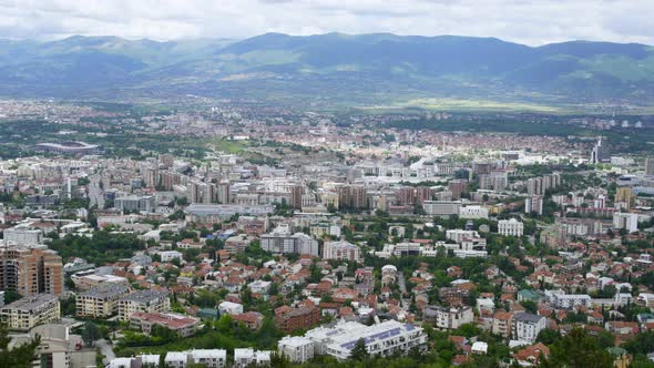 Cityscape View of Old Ottoman District and Capital Skopje, Macedonia
