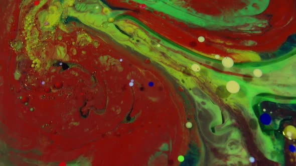 Abstract Oil Surface Moving Surface Liquid Paint Splashing Reaction 4 alt