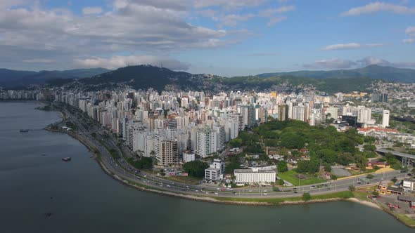 Residential District with Apartment Buildings in Florianopolis City Center Brazil alt