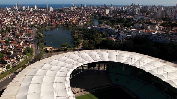 Cityscape of Salvador state of Bahia Brazil. Tropical scene tourism city. alt