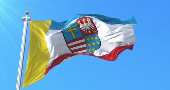 Flag of Swietokrzyskie Voivodeship Flag, Poland alt