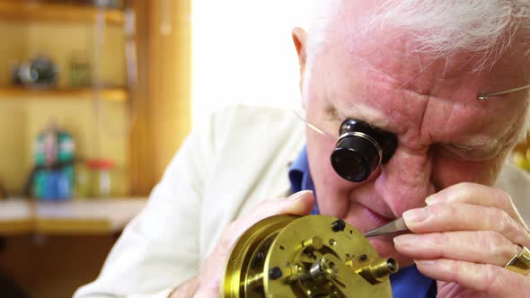 Horologist repairing a watch alt