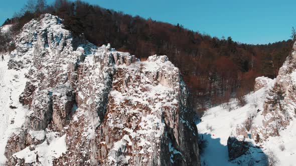 Panoramic Footage of Bolechowice Valley  Grove Of Trees Against Clear Blue Sky alt