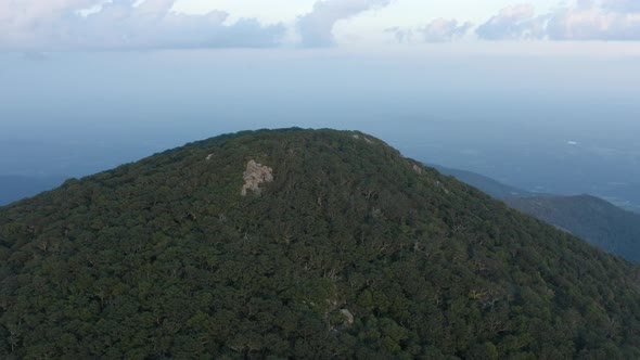 An aerial shot (dolly out) of Mount Pleasant during a summer afternoon. Located in the George Washin alt