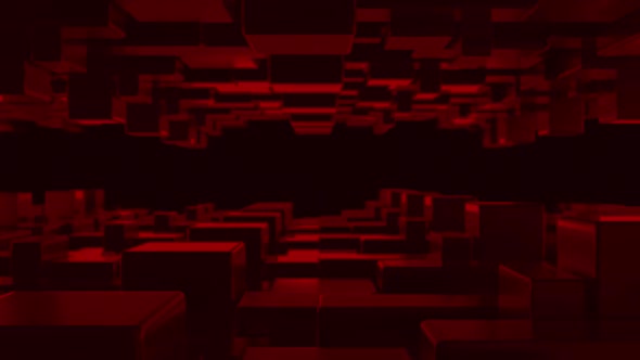 3D Tunnel Blocks Red