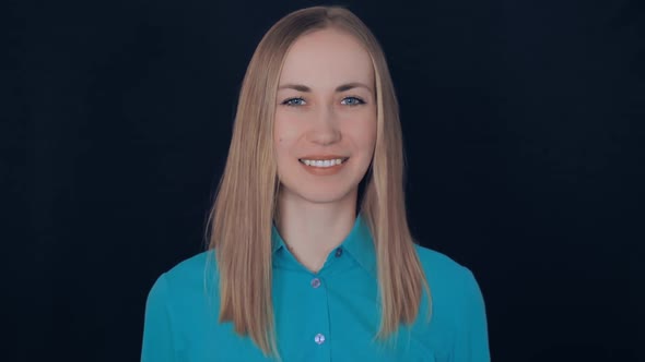 Girl Shows Sign Win  Video Prores