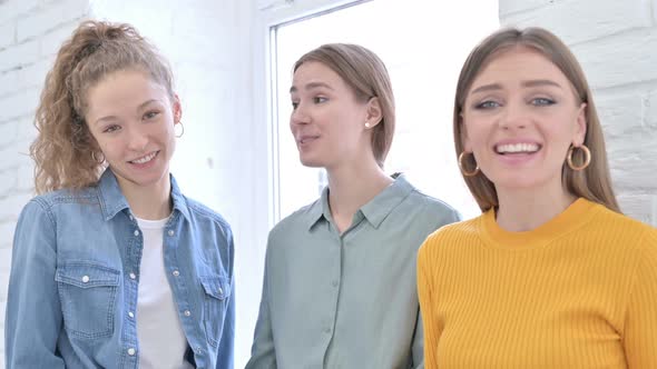 Cheerful Young Creative Designer Doing Video Chat alt