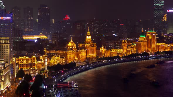 Shanghai The Bund Cityscape Pan Up alt