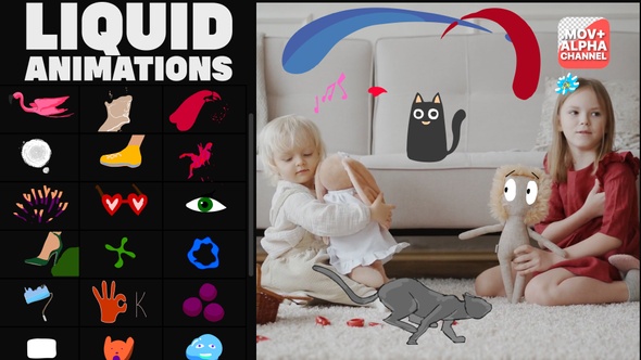Liquid Stickers | Motion Graphics Pack