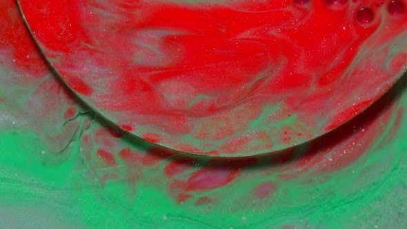 Bright Neon Colorful Bubbles Oil and Ink Acrylic Paint Moving Closeup Wallpaper Background alt