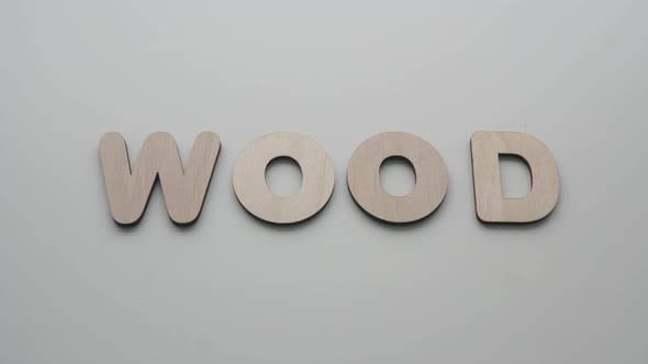 The Word Wood White Backhround, Stop Motion