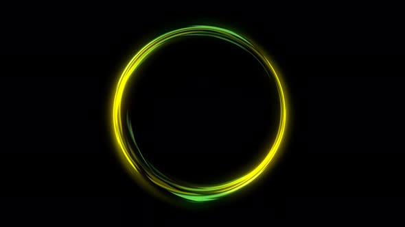 Abstract Swirling Glowing Circles Animation
