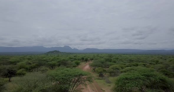 Semi-arid Village In Kenya, Africa