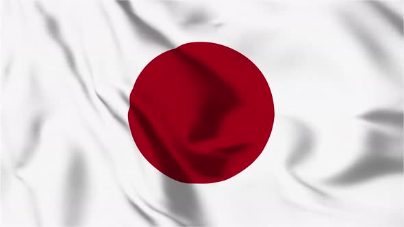 4K Japan Flag - Loopable
