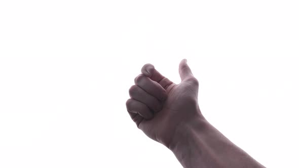 Person does hand gesture with bright white backdrop 31 alt