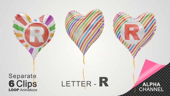 Balloons with Letter - R