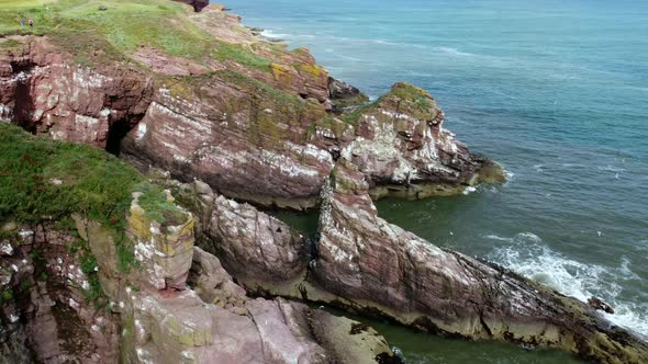 Aerial Footage of a Small Bay in the North Sea alt