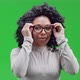 Green Screen Young African Female Gesture Hello - VideoHive Item for Sale