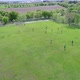 Aerial View of Young Soccer Forward Scoring Goal - VideoHive Item for Sale