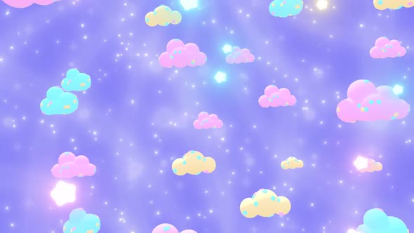 Clouds in the starry sky
