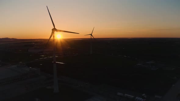 Wind Farm Silhouette alt