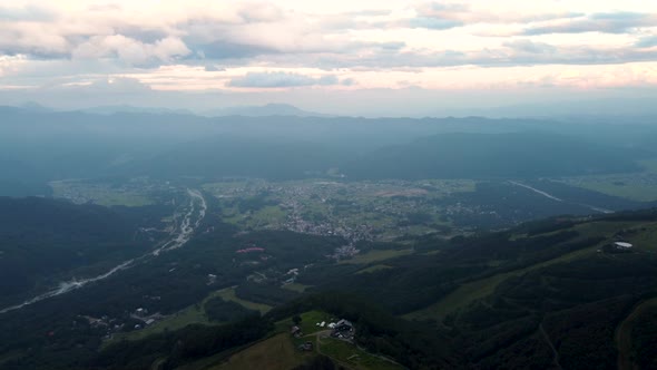 The aerial view of Hakuba alt