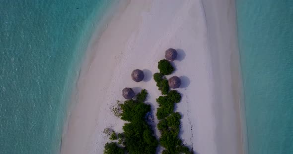 Natural aerial abstract shot of a white paradise beach and blue sea background in colourful alt