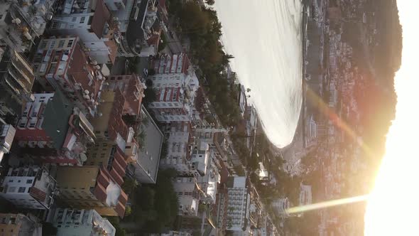 Vertical Video Alanya Turkey  a Resort Town on the Seashore alt