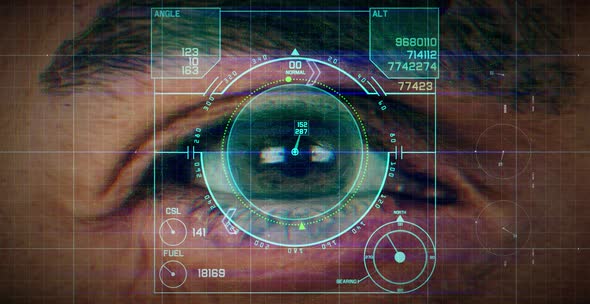 Digital scan eye futuristic
