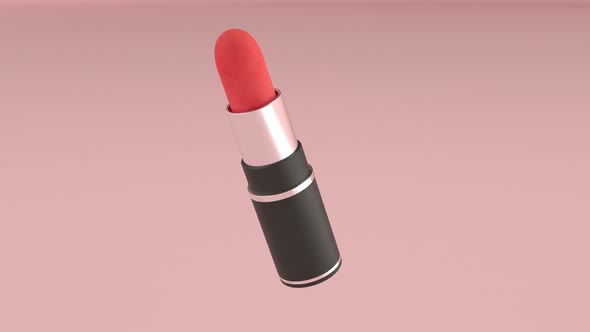 Red Lipstick Fashion Beauty Empty Mockup Skin Care Able to Loop Seamless alt