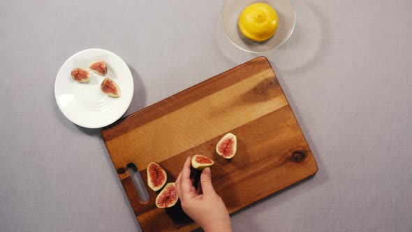 Cutting Figs in Half and Quarters