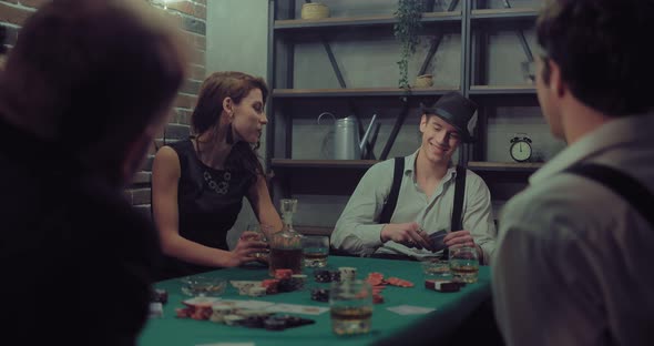 Player in the Hat Rejoices in His Victory and Makes the Move Cards alt