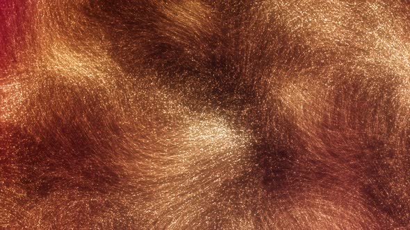 Golden Fiber Hair Pattern Full Frame Abstract Loop Background for Festive Elegant Showcase