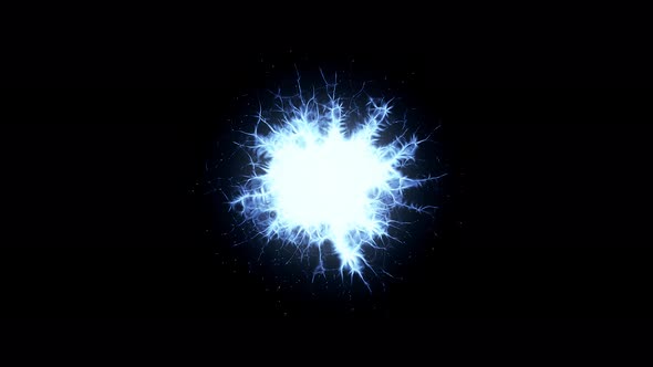 Blue Explosion Futuristic Particles Cosmic Shockwave Energy Animation