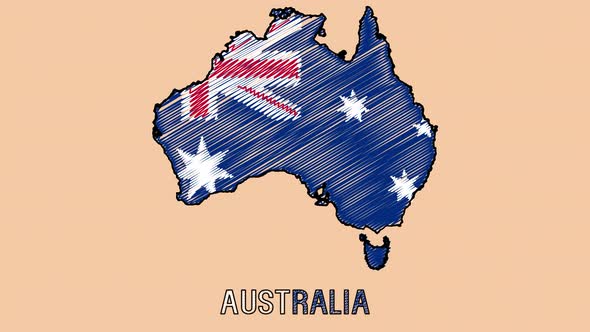 Australia Cartoon Map