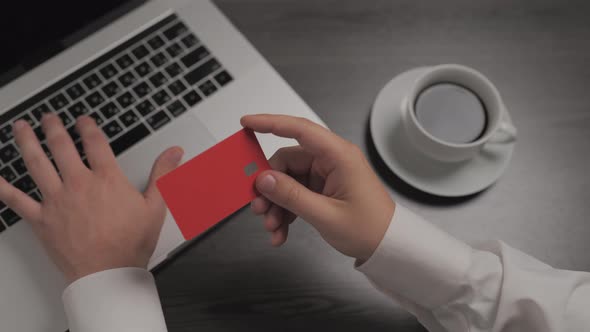 Businessman Order a Purchase Via Internet alt