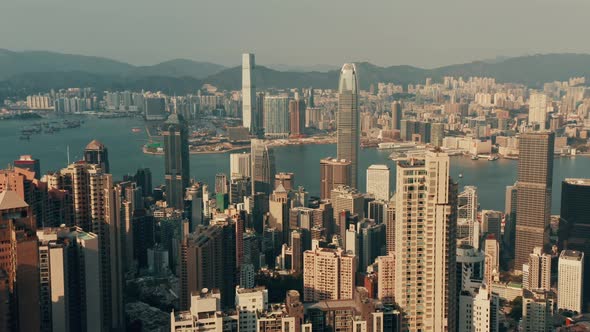 Aerial View of Hong Kong China