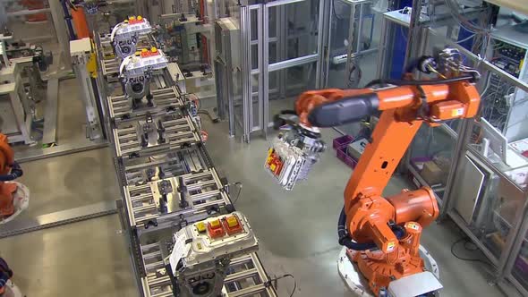 Automobile factory, robot equipment, modern automobile manufacturing, automated production line alt