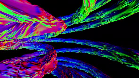 Rainbow textured abstract tunnel alt