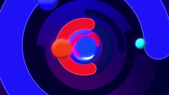 Dynamic Abstract Fun Radial Background Blue and Red alt