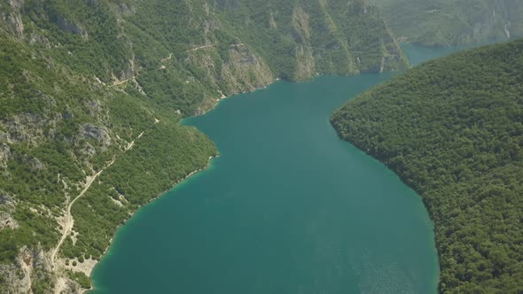 Aerial Footage of Piva Lake