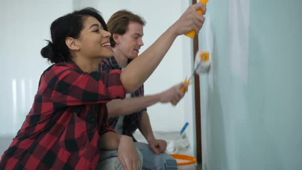 Happy Diy Couple Making Repair and Home Makover alt