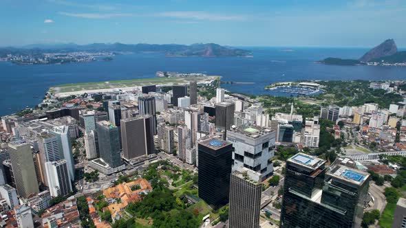 Panoramic view of downtown Rio de Janeiro Brazil at sunny day alt