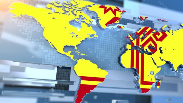 Chuvashia Flag Inside The Shape Of World Map Transition alt