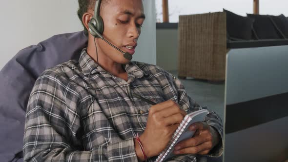 Customer Help Service Operator Having Phone Call alt